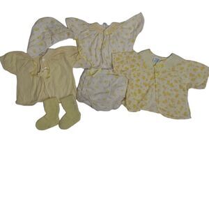 VINTAGE‎ 60s Carter's yellow cat bunny baby clothes lot 0-3 months